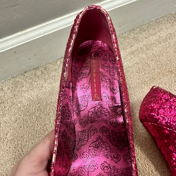 Pink glitter pumps Bordello sz 9 - Picture 4 of 8